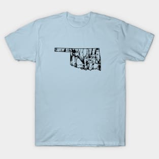 Rock Climbing Oklahoma Rock Climber State Map Climb Art T-Shirt